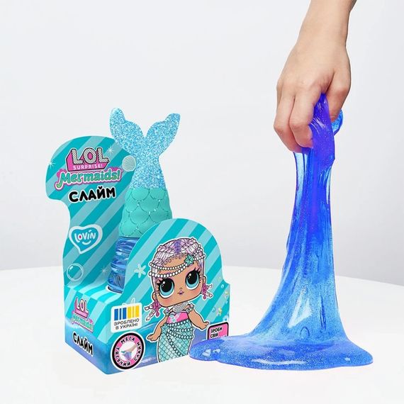 Игрушка-антистресс слайм Русалка Голубая L.O.L. Surprise! LOL80196 с браслетом | Зображення 2