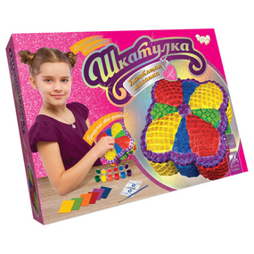 Шкатулка своїми руками Блискуча мозаїка SHR-01-2 для оформлення інтер'єру  Рожевий