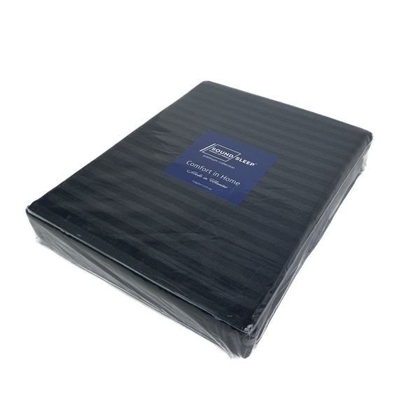 Комплект постільної білизни SoundSleep Stripe Dark Grey сатин-страйп сімейний 160х220 см темно-сірий (94247954) | Зображення 2