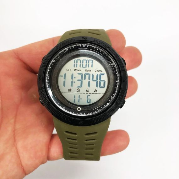 Часы наручные мужские SKMEI 2070AGWT ARMY GREEN, армейские часы противоударные. Цвет: зеленый | Зображення 6