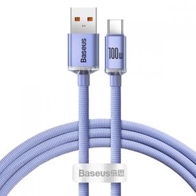 Кабель Baseus Crystal Shine Series Type-C 100W (1.2m), Пурпуровий, 1.2 м