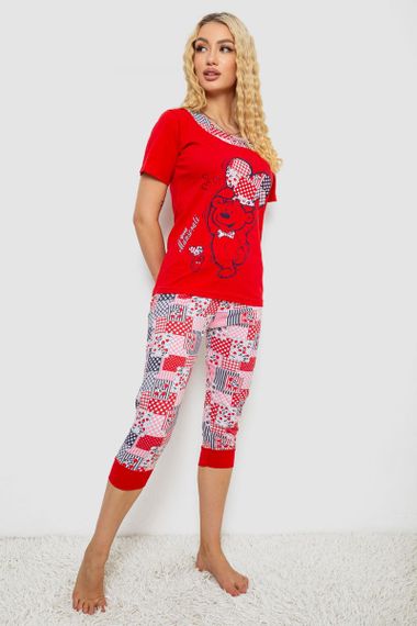 Пижама женская, цвет красный, 243R03677 | Зображення 2
