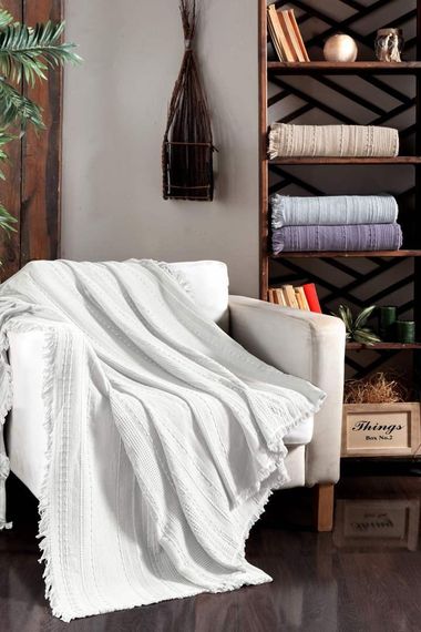 Вафельне простирадло-покривало First Choice Sole 220×240 см.White