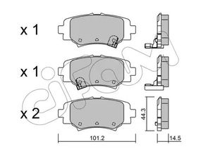 Колодки задні гальмівні Mazda 3 16-, CIFAM (8229930)