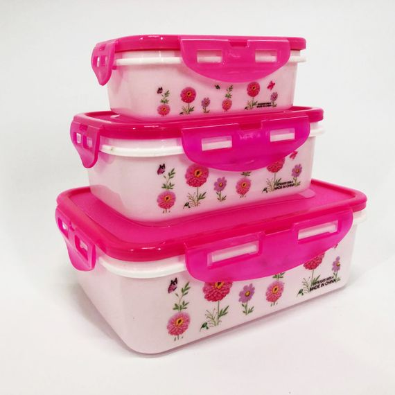 Набор пластиковых судков UNIQUE UN-1511. Цвет: розовый JZ-12 | Зображення 3