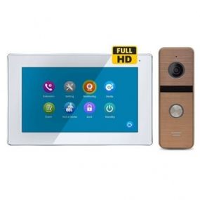 Комплект видеодомофона CoVi Security TAB FHD White  Iron FHD Bronze