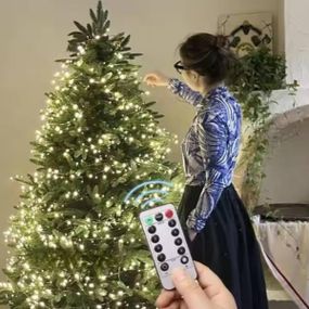 Гірлянда роса лінійна зелений дріт USB з пультом 5м 150LED Жовтий