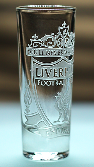 Скляна чарка 60мл Liverpool з гравіюванням подарунок для фаната стопка ФК Ліверпуль футбольна стопка | Зображення 1