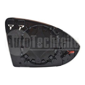 Вставка зеркала с подогревом левая VW Golf 12-21/ Touran 15-21 (4 Pin), AutoTechteile, 385 7097, 6451138