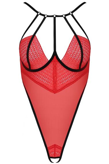 Боди Passion Exclusive AKITA BODY Красное L/XL | Зображення 4