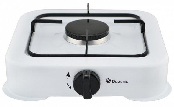 Плита газова настільна газова таганок Domotec MS 6601 біла
