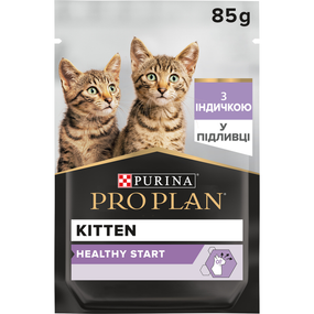 Вологий корм PRO PLAN Kitten Healthy Start для кошенят, індичка 86г