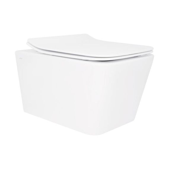 Унитаз подвесной Qtap Crow Rimless безободковый с седением Soft-close QT05335170W
