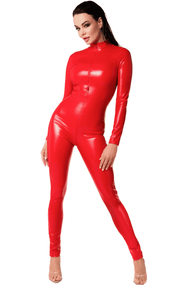 Комбинезон Noir Handmade F353 powerwetlook overall Красный S
