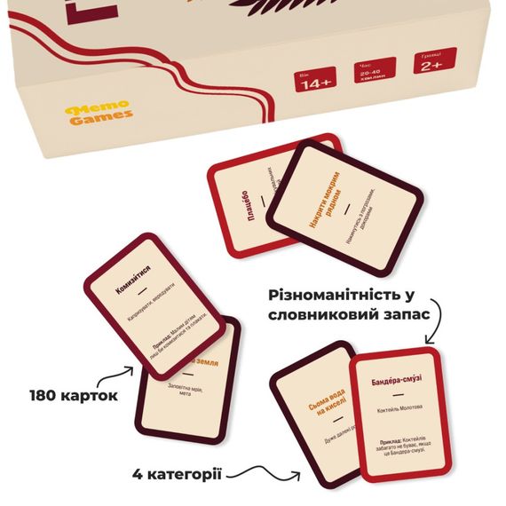 Игра настольная Игра слов MemoGames 0013MG 180 карточек, 4 категории | Зображення 8