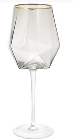 Келих Clio із золотим кантом 670мл для червоного вина димчастий сірий 579-221 БОНА ДИ