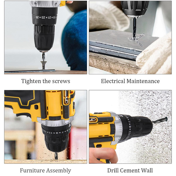 Акумуляторна дрель в чемодані з 2 аккумуляторами XPRO Power Drill 1344-1, чорний (42650-1344-1_861) | Зображення 9