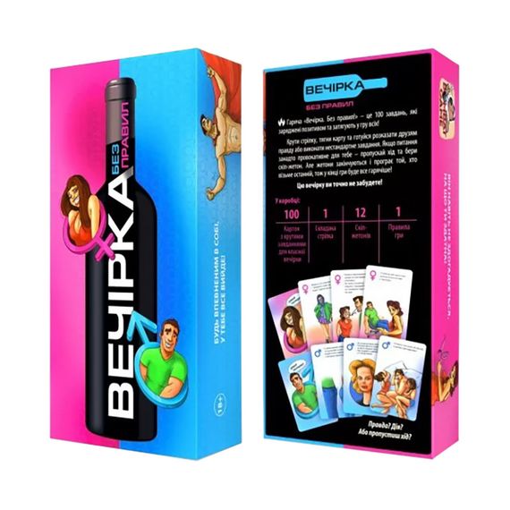 Игра для компании "Вечеринка. Без правил" 800408 на украинском языке | Зображення 1