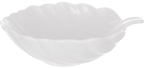 Салатники порцелянові "White City Лист", набір 2 салатники 20x17см