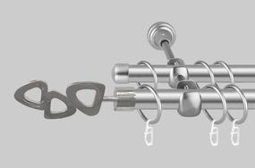 Карниз для штор дворядний металевий 19 мм, Лілет Сатин 240 див.