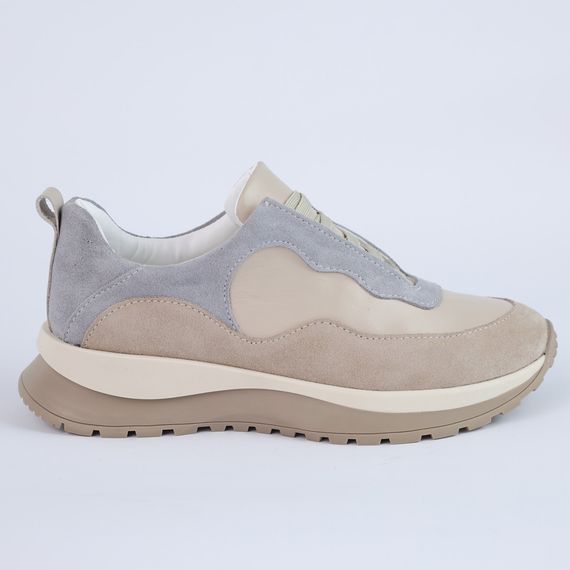 Кросівки жіночі замшеві  587955 Бежеві сірі 36 37 38 39 40 41