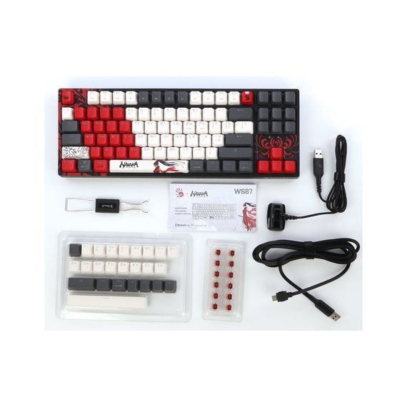 Клавіатура A4Tech Bloody WS87 Naraka Wireless/Bluetooth Black/Red (4711421001113) | Зображення 7