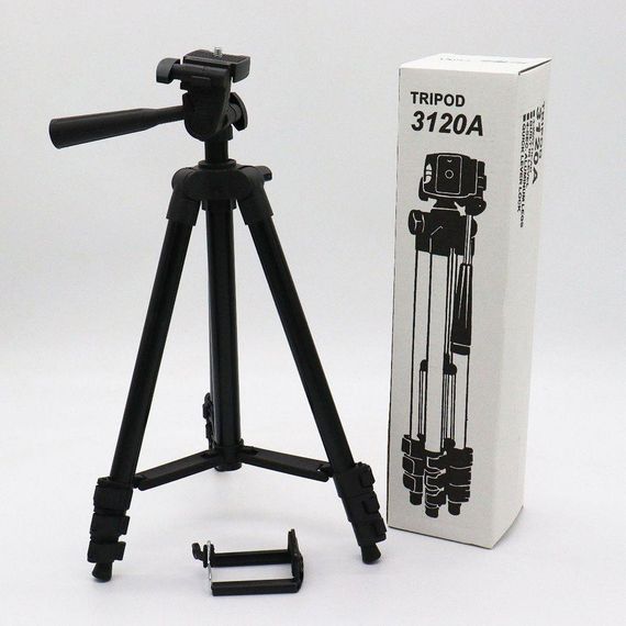Штатив трипод для фотоапарата та телефону 35-103 см, Tripod FY-3120 / Регульований штатив для кільцевої лампи | Зображення 9