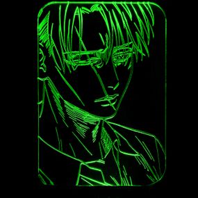 Акриловий світильник-нічник Леві Аккерман 3 зелений tty-n001207