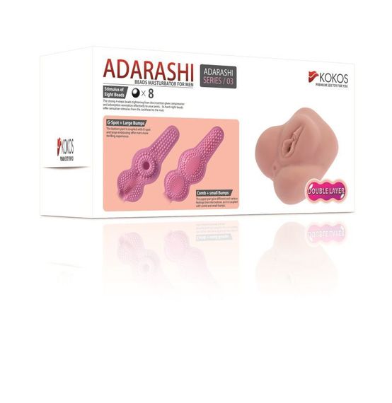 Мастурбатор-вагіна двошаровий Kokos Adarashi -3 Double Layer | Зображення 5