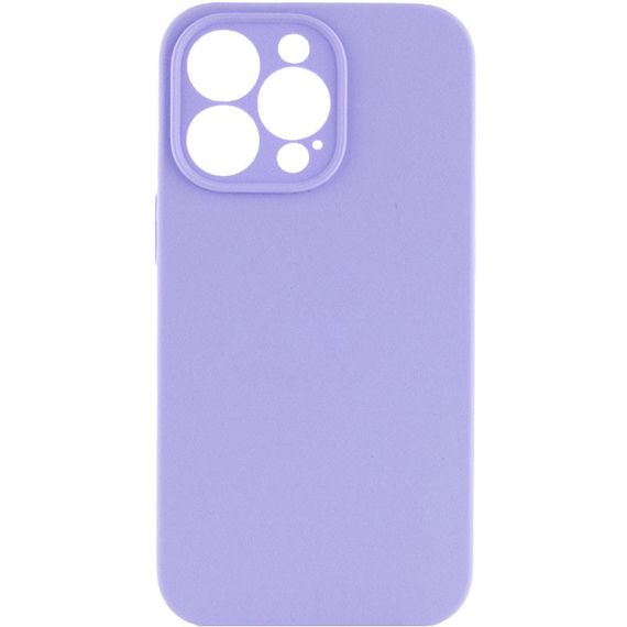 Чехол Silicone Case Full Camera Protective (AA) NO LOGO для Apple iPhone 14 Pro (6.1") Сиреневый / Dasheen