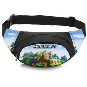 Сумка-бананка дитяча з принтом Minecraft поясна сумка для хлопчика (4535)