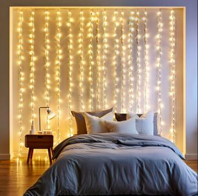 Новорічна гірлянда штора 3х3 м 192 LED кімнатна білий провід Жовтий ZWM33192LEDY