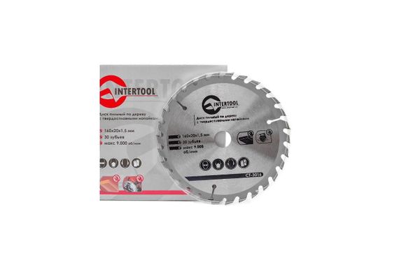 Диск пильный Intertool - 160 х 30T х 20 мм (CT-3016) | Зображення 2