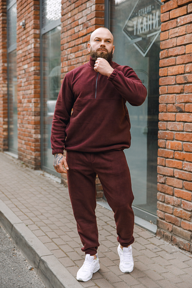 Костюм плюш бордо XXL | Зображення 4