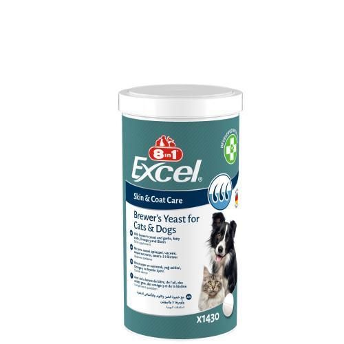 Вітаміни 8in1 Excel Brewers Yeast для собак і кішок, пивні дріжджі з часником, для шкіри та шерсті 1430 шт. | Зображення 3