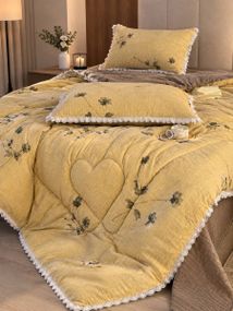 Постільна білизна полуторна з демісезонною ковдрою з мусліну Colorful Home Print 11 22114 150х210 см