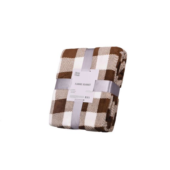 Плед Ardesto Flannel клітинка беж, 160х200 см (ART0103PB)