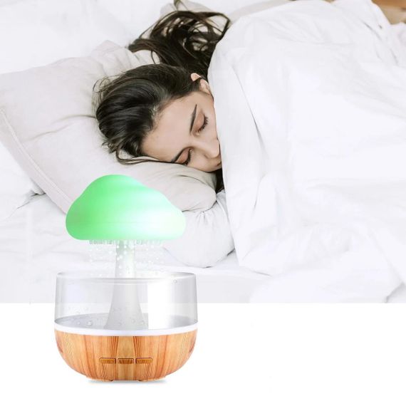 Зволожувач повітря Гриб з ефектом дощу та RGB підсвіткою, від USB / Ароматизуючий нічник / Ультразвуковий аромадифузор | Зображення 5