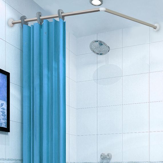 Штанга для шторки кутова ZERIX CRS-A-80x80 80x80cm (нержавіюча сталь) (ZX6100) | Зображення 5