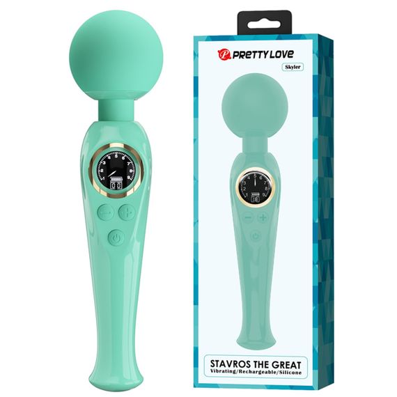 Вібромасажер PRETTY LOVE - Skyler Green, 10 vibration functions 9 speed levels sexstyle