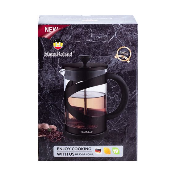 Чайник прозорий заварювальний з френч пресом 800 мл Чорний HP33540B | Зображення 4