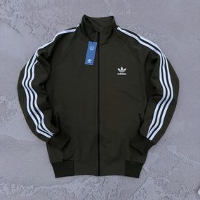 Кофта на блискавці Adidas хакі