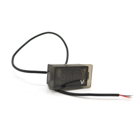 Цифровой вольтметр влагозащищенный IP65, диапазон измерений 4 -30V, IP65, Green