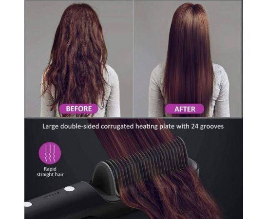 Розчіска-випрямляч Hair Straightener HQT-909 для укладання волосся з покриттям турмаліну | Зображення 3
