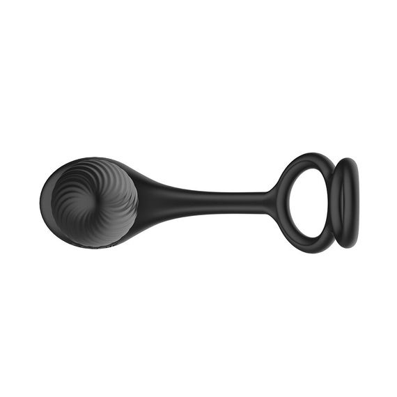 Анальна вібропробка Nexus Tornado Cock and Ball Ring обертання+вібрація, ерекційне кільце, пульт | Зображення 6