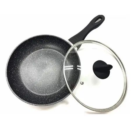 Сковорода с крышкой 24см Benson BN-491 с мраморным покрытием | Зображення 1