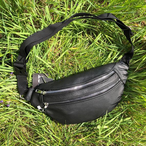 Бананка з відділеннями, Зручна чоловіча шкіряна бананка для міських прогулянок JM-56 | Зображення 3