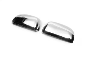 Накладки на зеркала (2 шт) OmsaLine - Итальянская нержавейка для Toyota Rav 4 2006-2013 гг