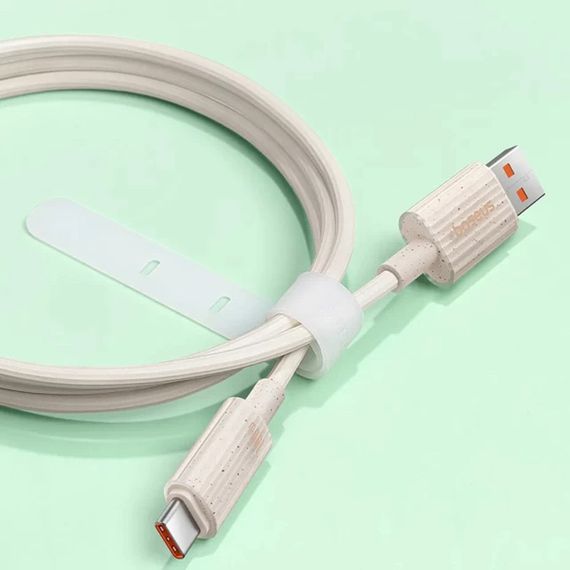 Дата кабель Baseus Habitat Series Fast Charging USB to Type-C 100W (1m) (P10360203421) Wheat Pink | Зображення 2
