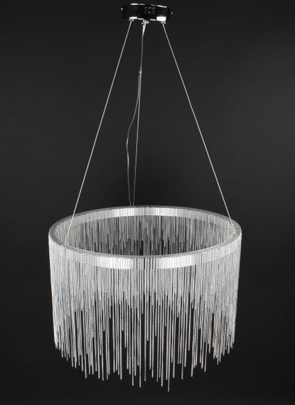 Люстра світлодіодна підвісна LED світильник для квартири на стелю лед 27525 Хром 50-120х40х40 см.